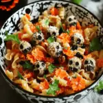 Spooky Halloween Pasta Salad