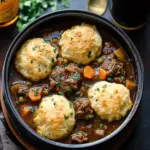 Guinness Beef Stew with Cheddar Herb Dumplings