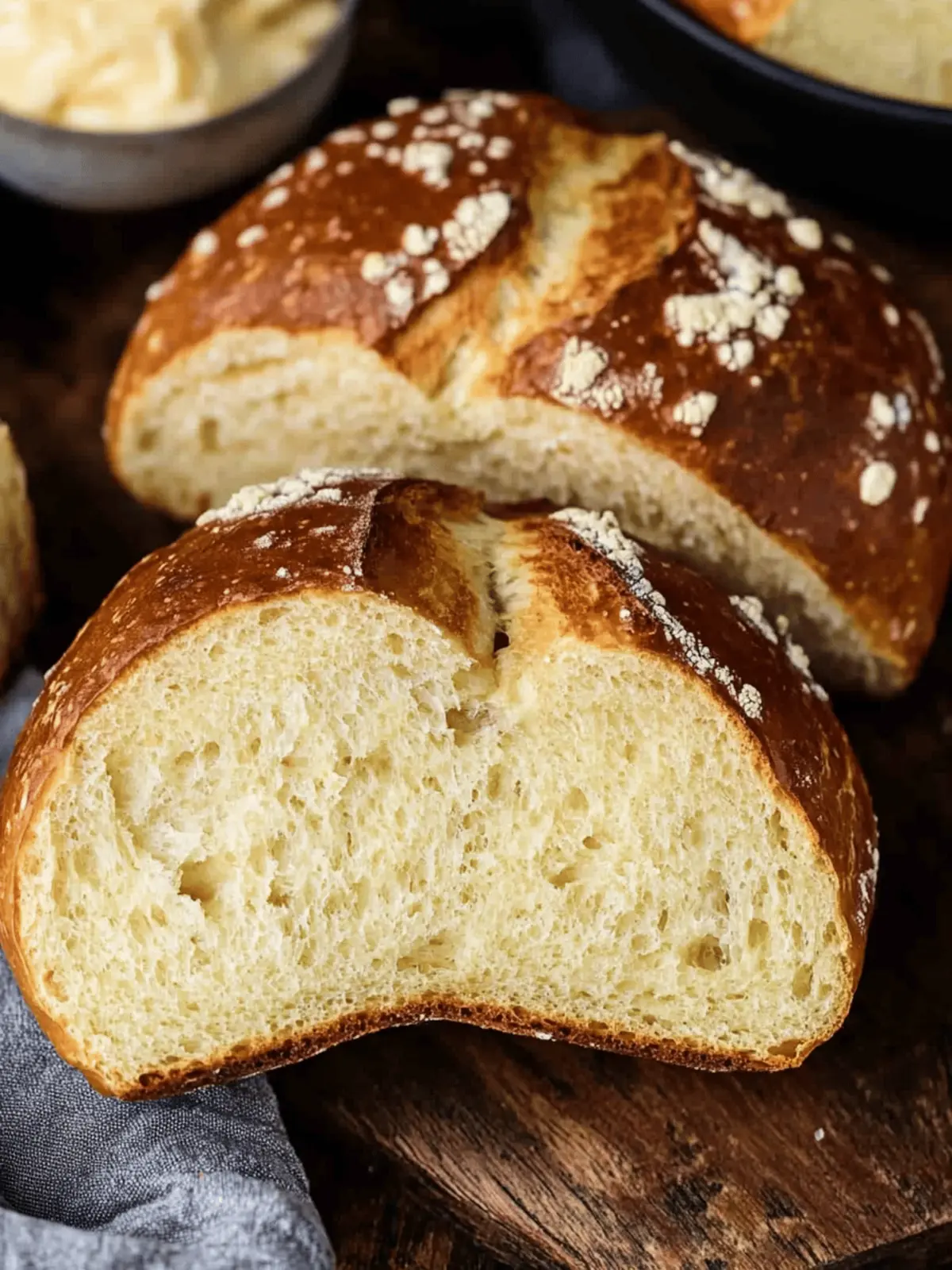 Homemade Pretzel Bread (Pretzel Rolls)