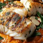 Spanish Grilled Cod with Almond Romesco Sauce