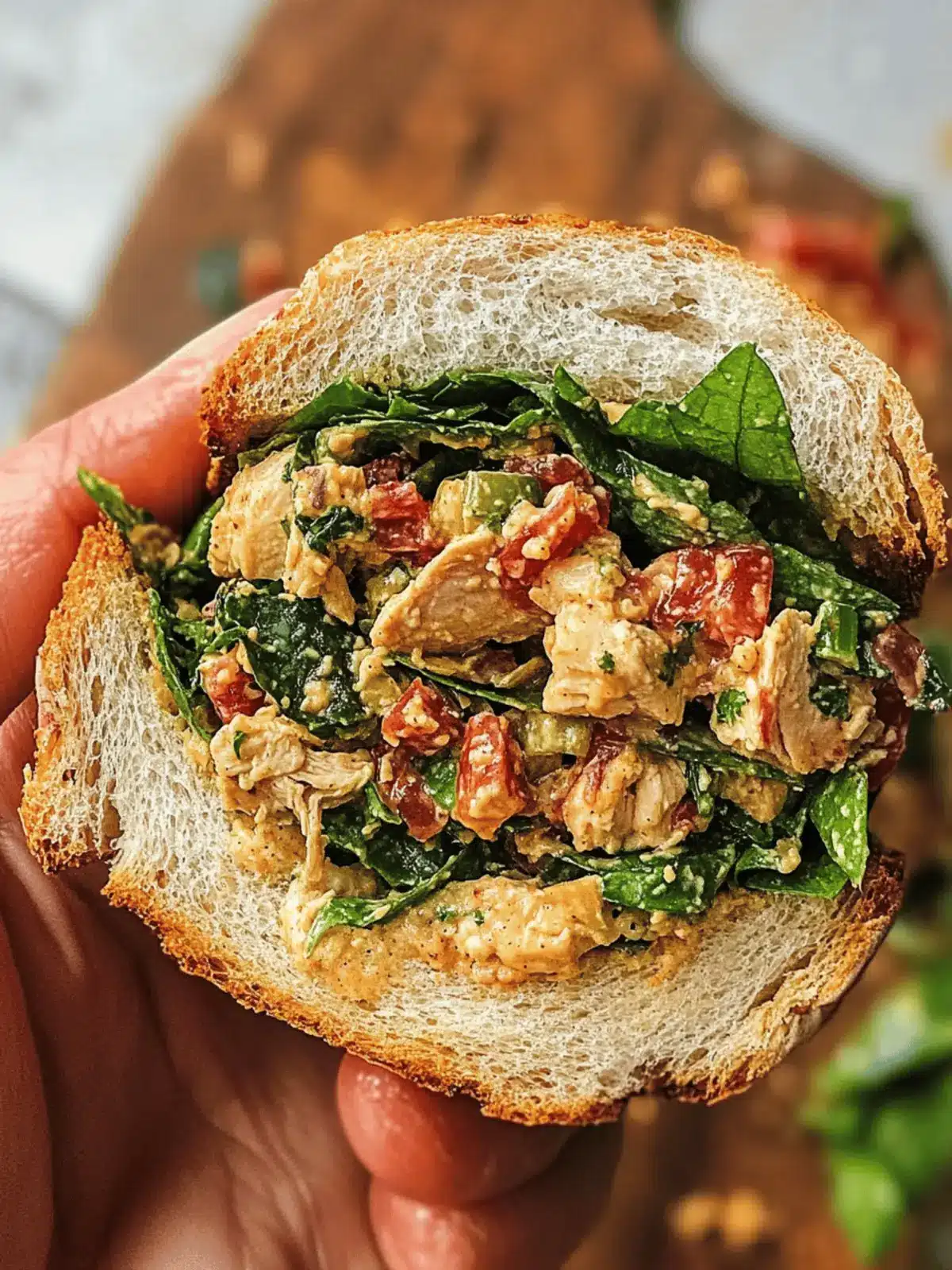 Marry Me Chicken Chopped Salad Sandwich