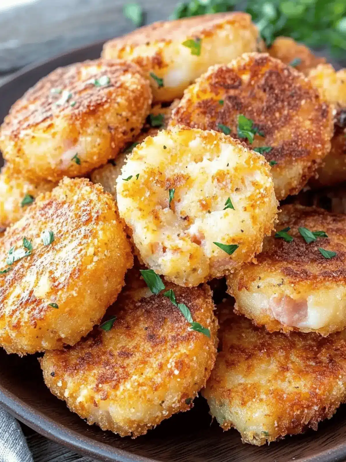 Ham and Cheese Potato Croquettes