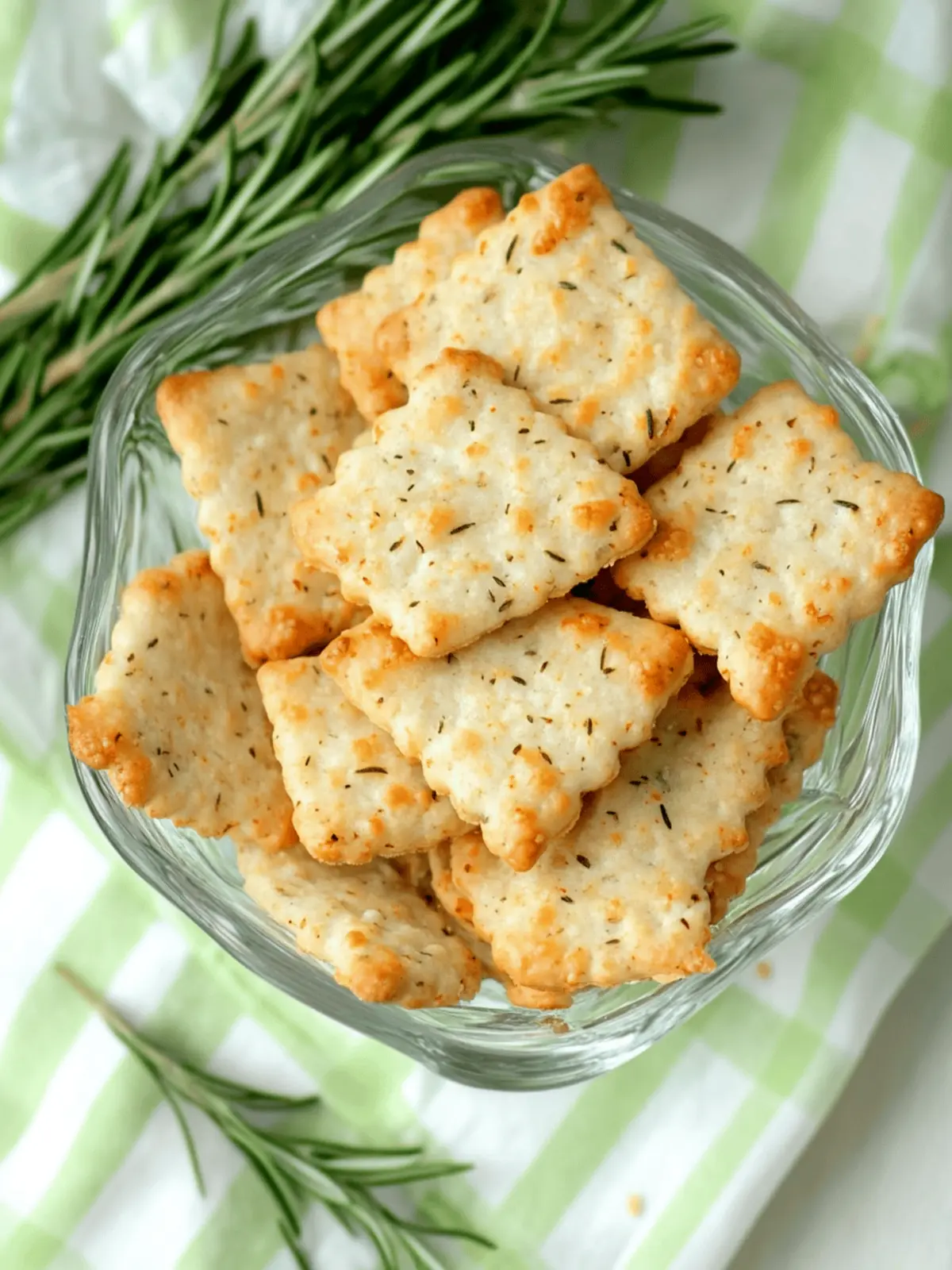 Parmesan Rosemary Crackers