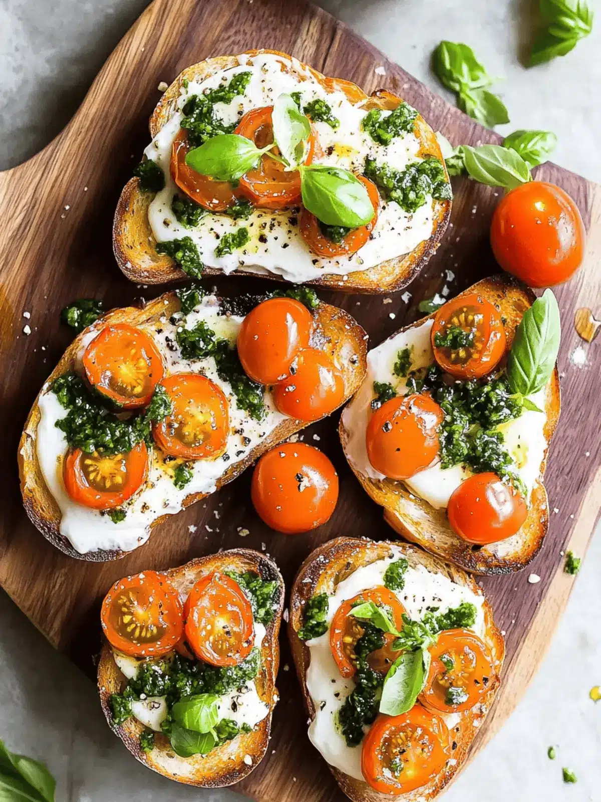 Marinated Tomato Toast with Creme Fraiche & Fresh Herbs Bliss 2 Marinated Tomato Toast with Creme Fraiche & Herbs