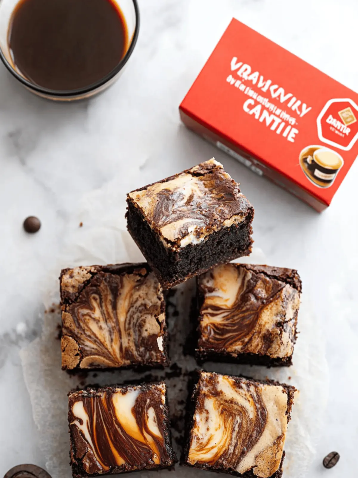 Indulge in Vietnamese Coffee Brownies with a Creamy Swirl 2 Vietnamese Coffee Brownies with a Condensed Milk Swirl