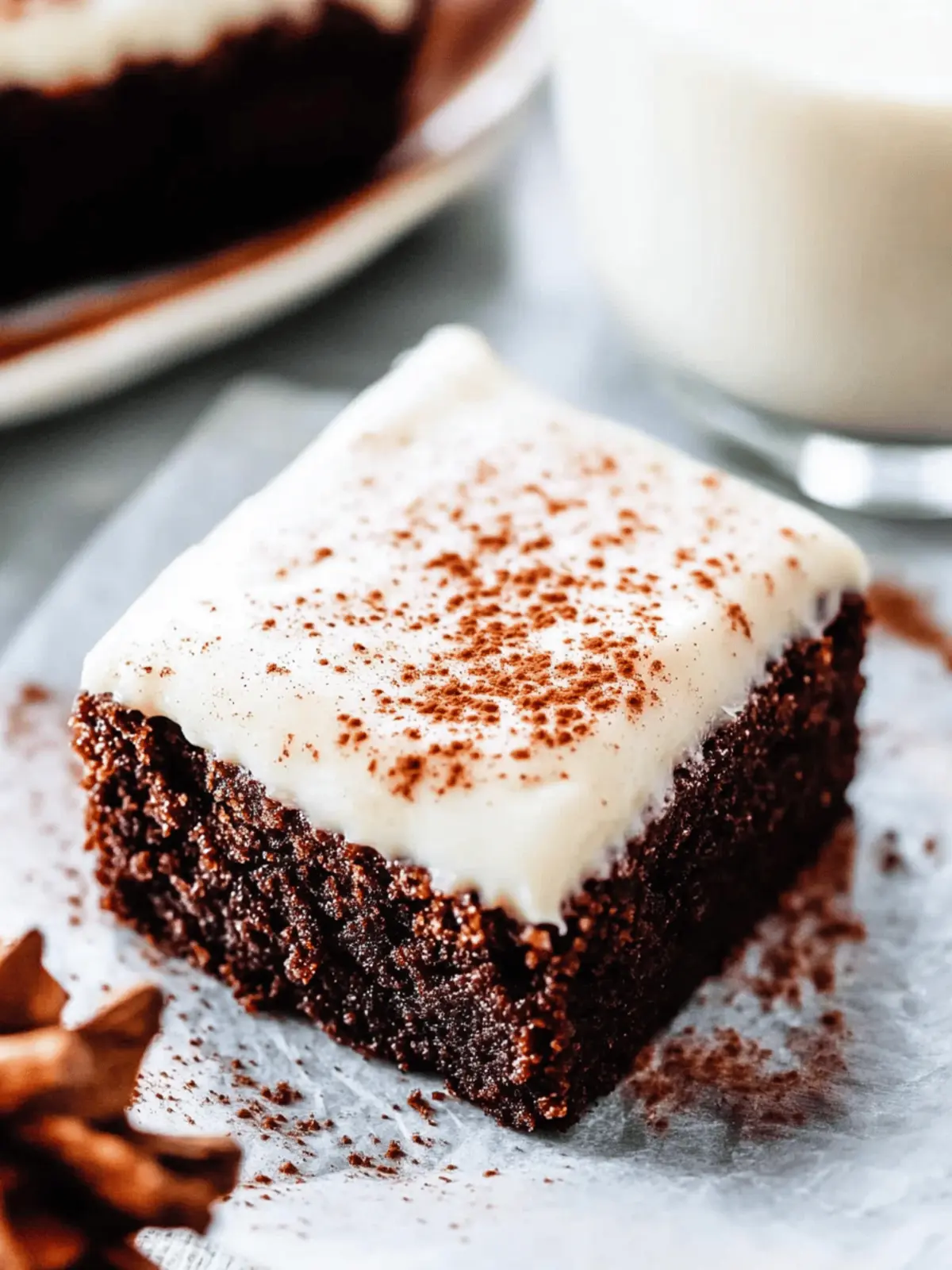 Gingerbread Brownies with Eggnog Frosting: Holiday Bliss Awaits 4 Gingerbread Brownies with Eggnog Frosting