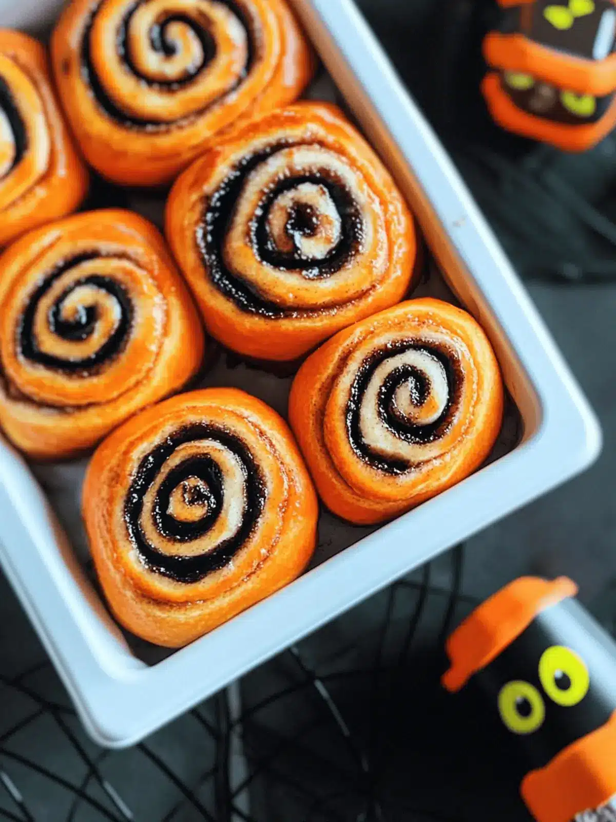 Spooky Cinnamon Rolls