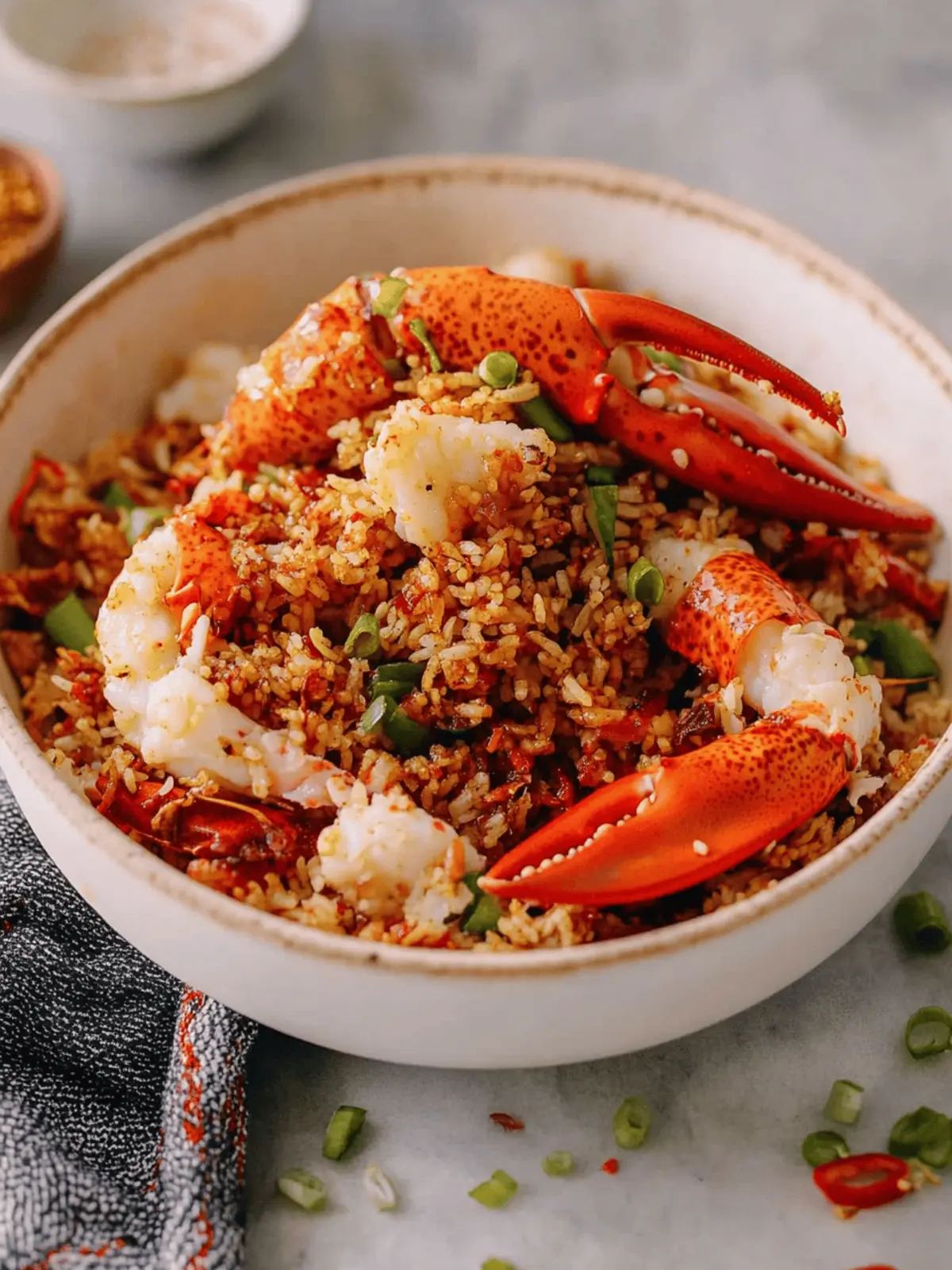 Lobster Sticky Fried Rice: A Luxurious Dinner Delight 3 Lobster Sticky Fried Rice