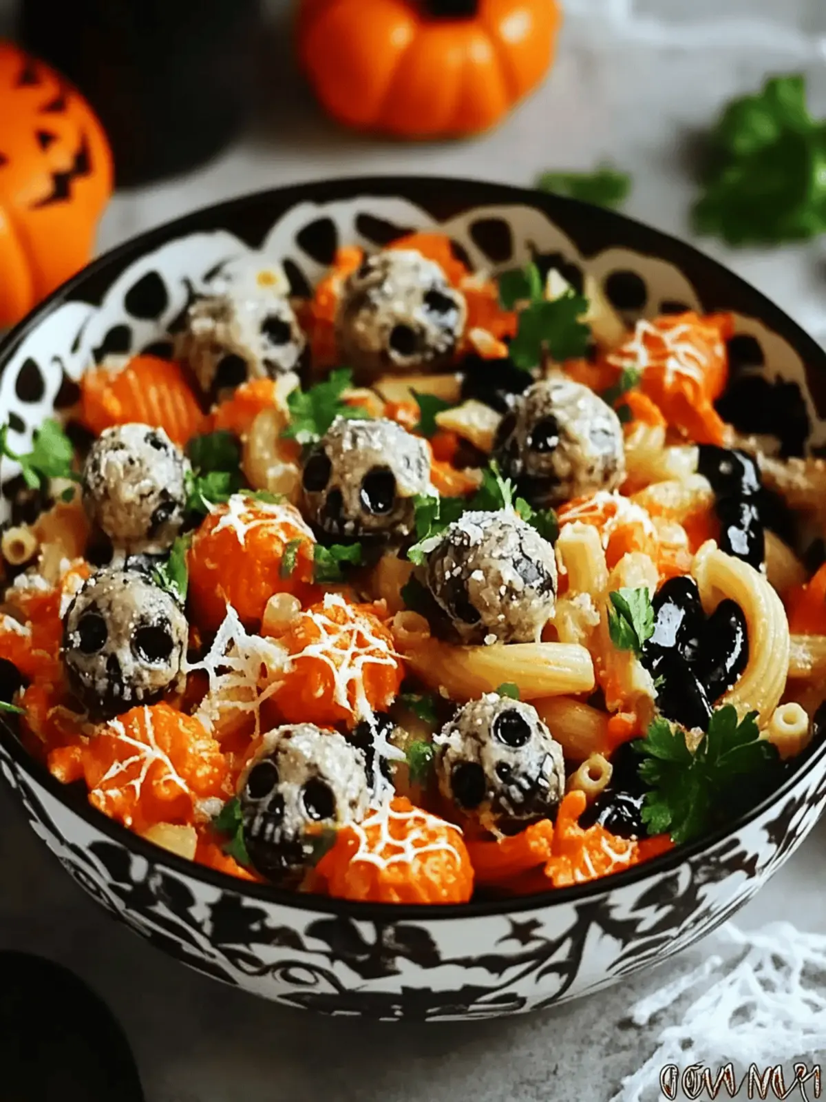 Spooky Halloween Pasta Salad