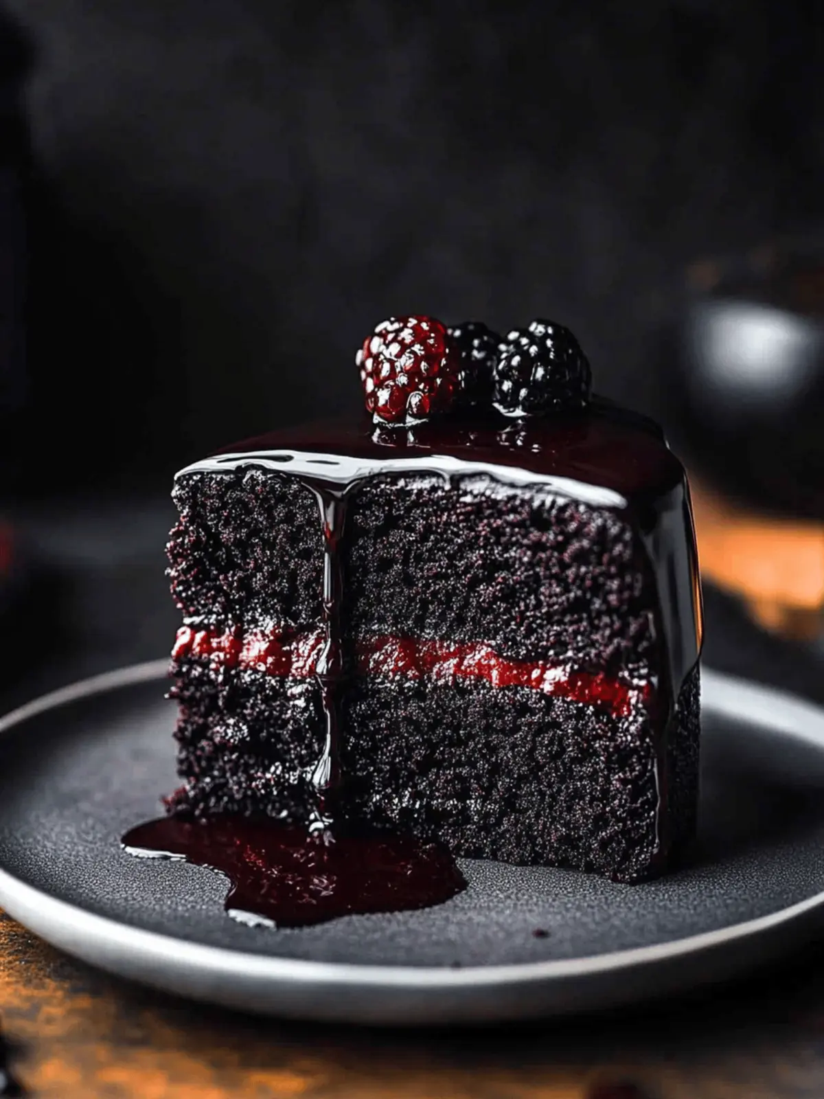 Spooky Black Velvet Halloween Cake