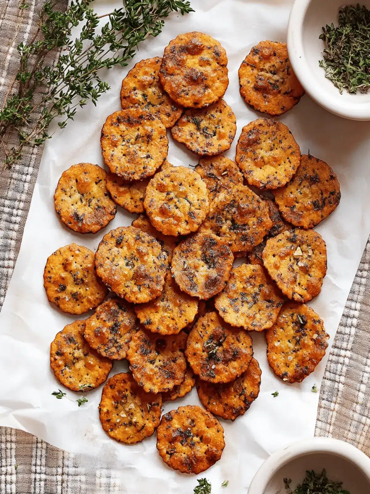 Sweet + Spicy Herb Crackers