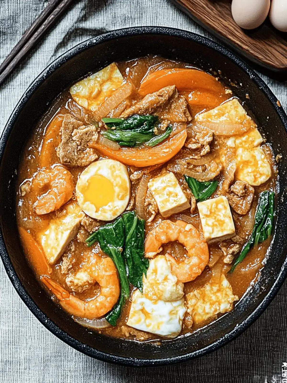 Hot Plate Egg Tofu Beancurd