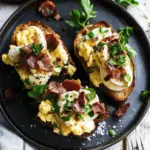 Bacon & Egg Salad on Rye Toast