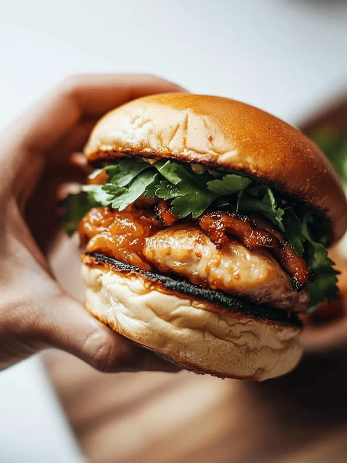 Gochujang Chicken Burgers with Kimchi Bacon Jam