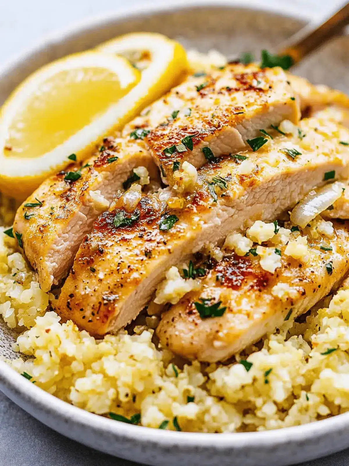 Garlic Butter Chicken with Cauliflower Rice