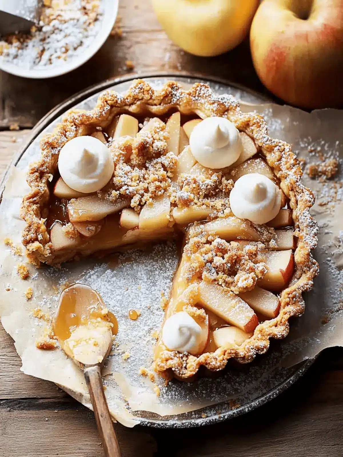 Gluten Free Caramel Apple Tart