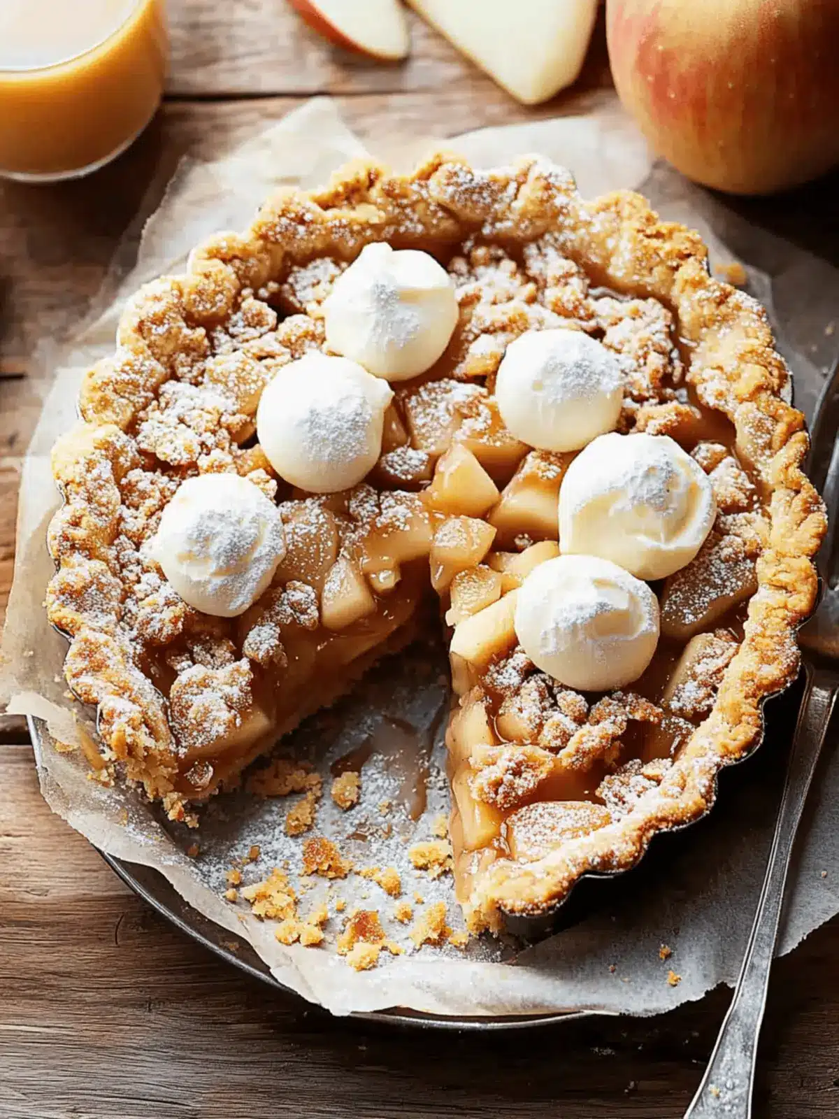 Gluten Free Caramel Apple Tart