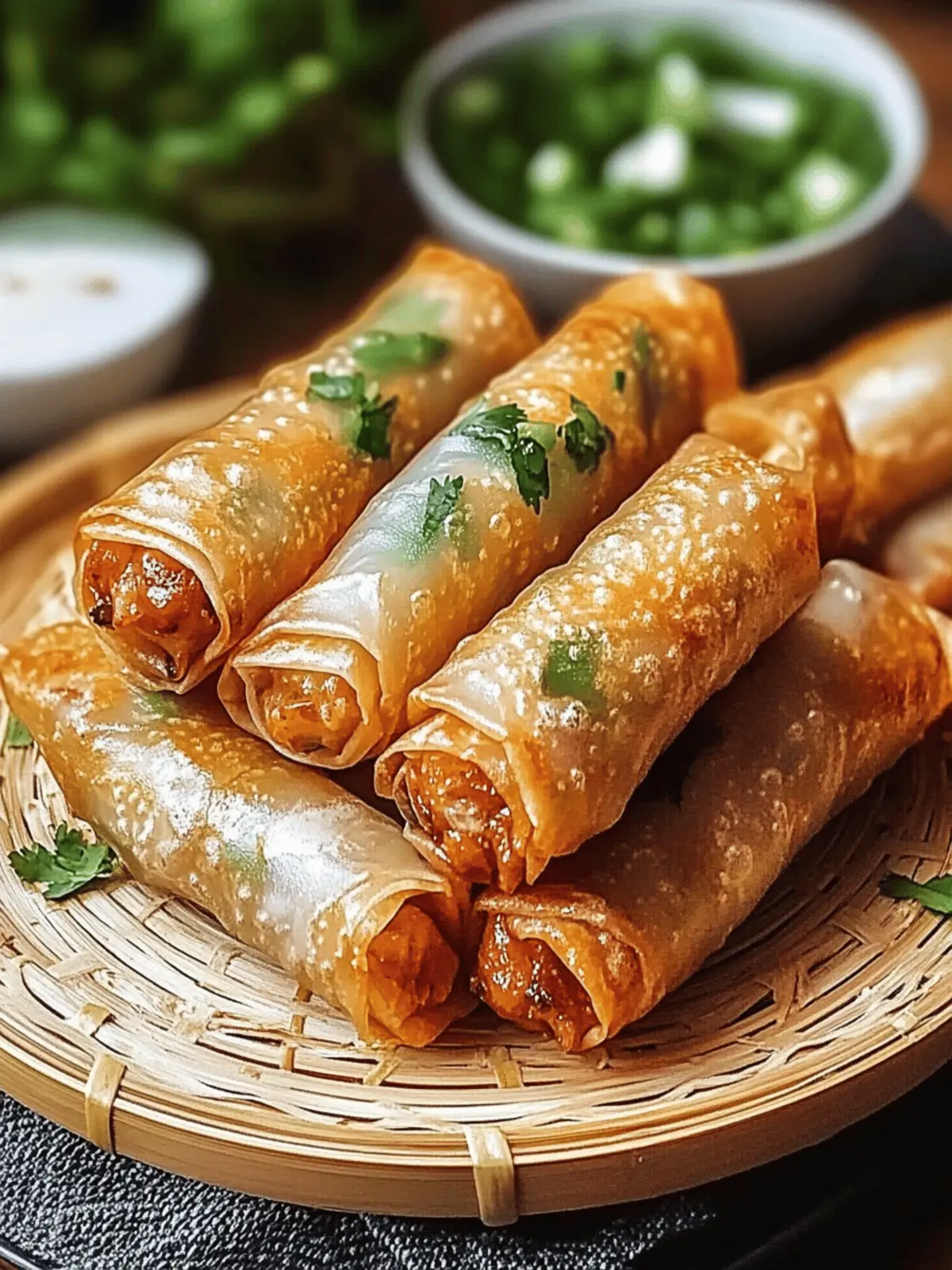 Crispy Vietnamese Pork & Veggie Spring Rolls