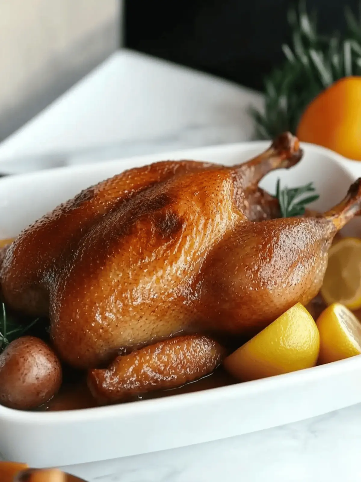 Juicy German Roasted Duck