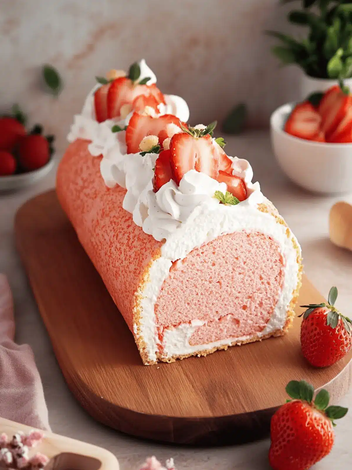 Strawberry Swiss Roll