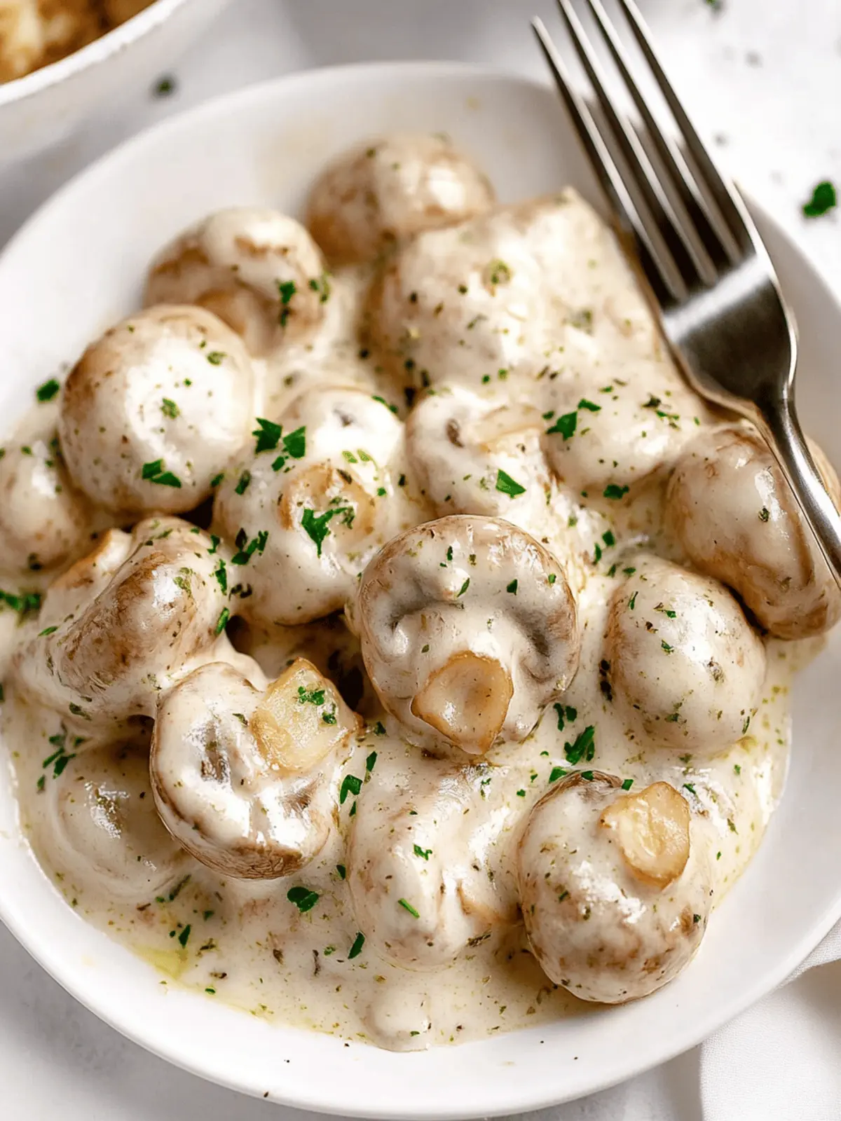 Irresistible Garlic Mushrooms in Parmesan Cheese Sauce 2 Garlic Mushrooms in Parmesan Cheese