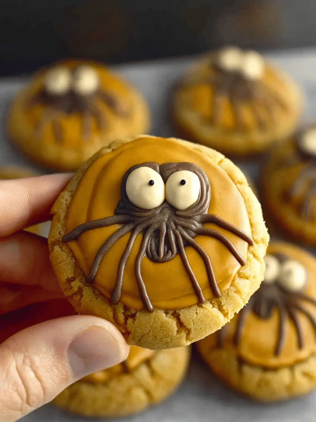 Peanut Butter Spider Halloween Cookies
