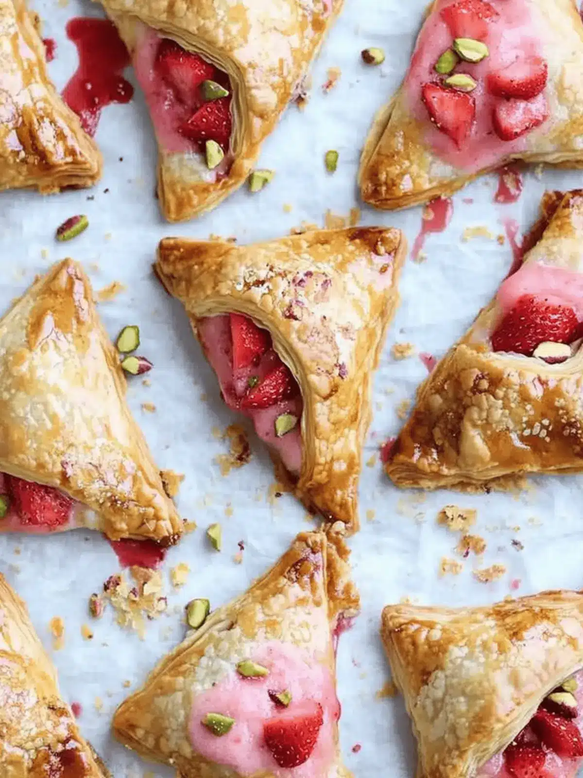 Delicious Mini Strawberry Pistachio Turnovers in Minutes 5 Mini Strawberry Pistachio Turnovers