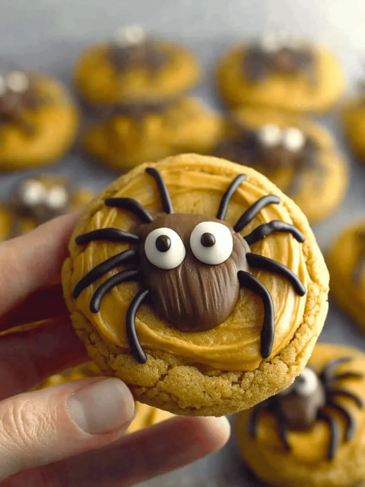 Peanut Butter Spider Halloween Cookies
