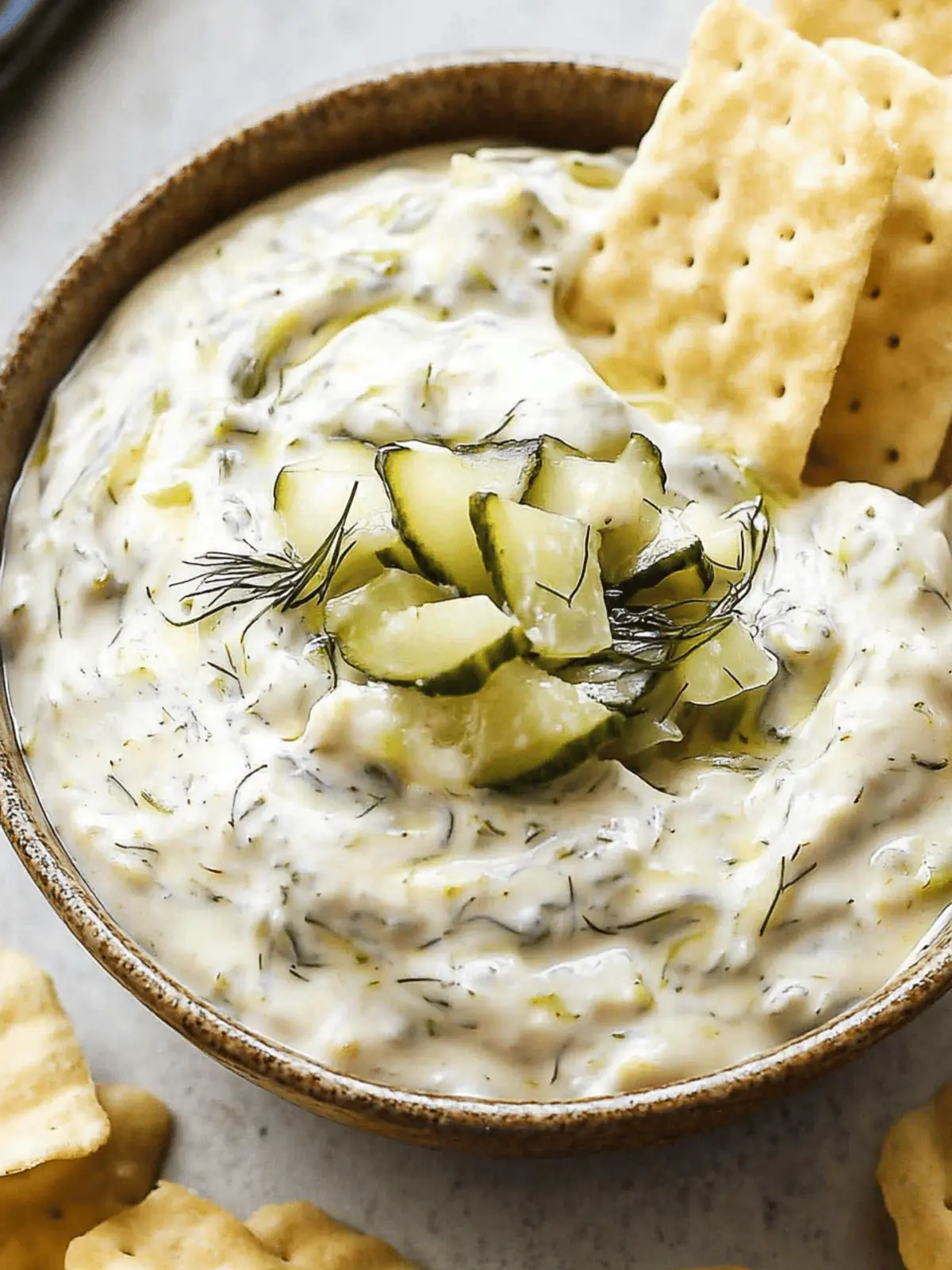 Creamy Dairy Free Dill Pickle Dip for Your Next Potluck 3 Dairy Free Dill Pickle Dip