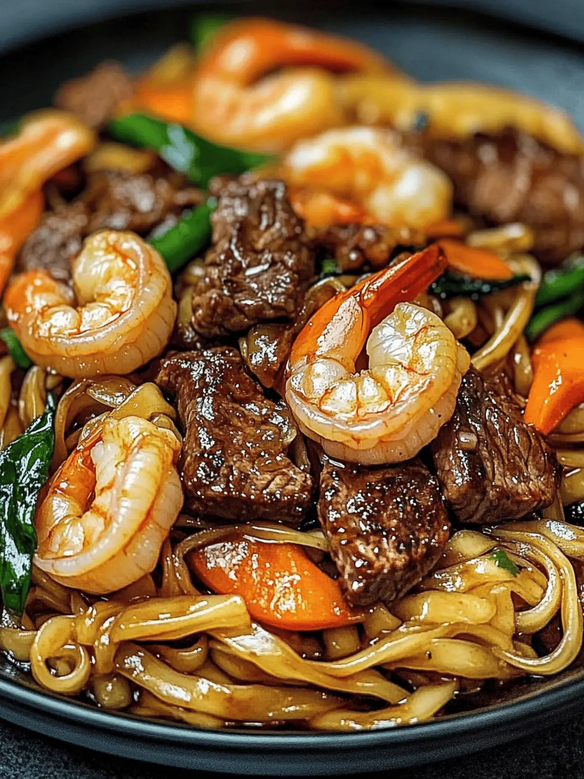 Savory Steak & Shrimp Stir-Fried Noodles in 30 Minutes 2 Steak & Shrimp Stir-Fried Noodles
