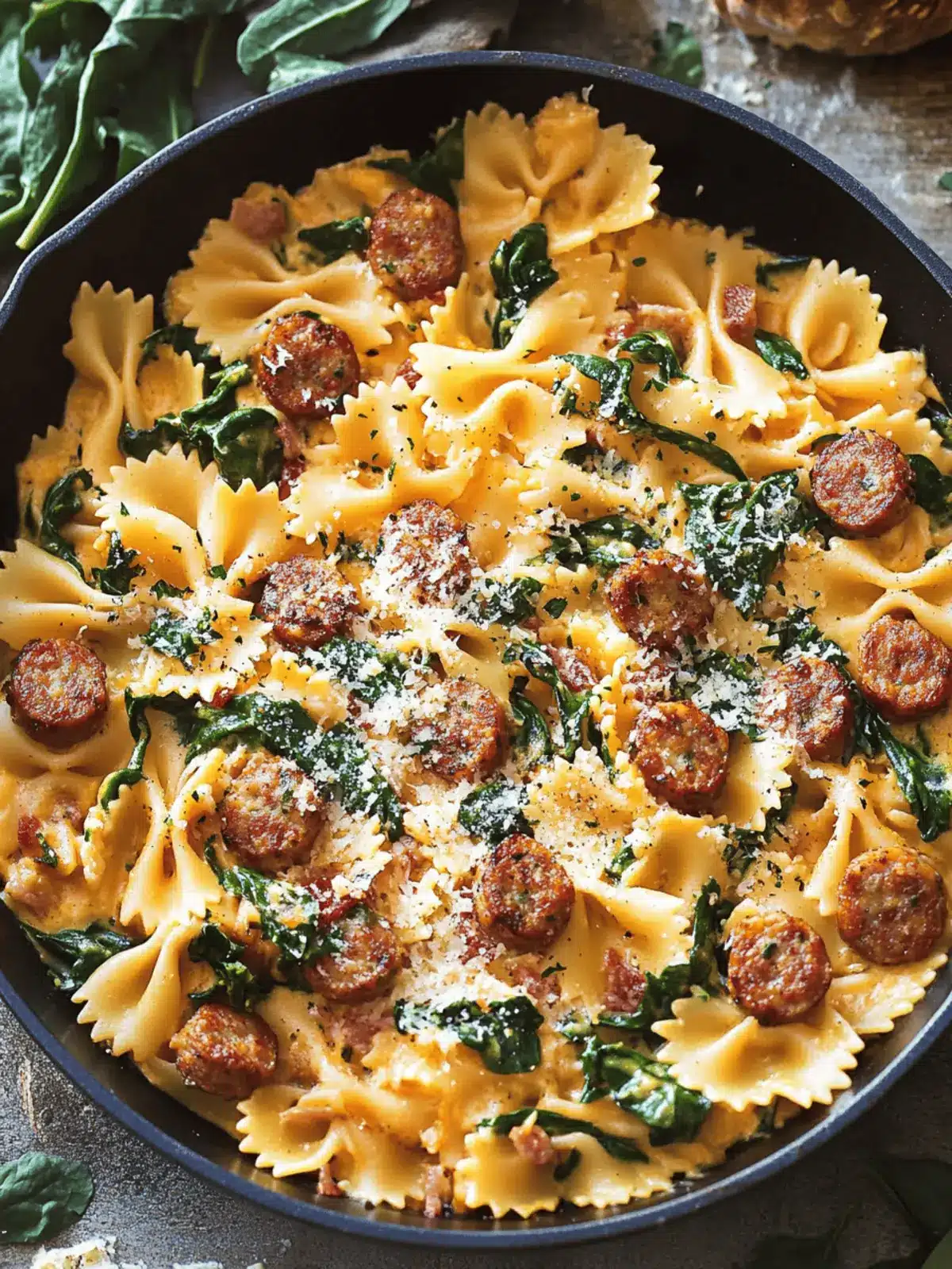 Irresistible Creamy Acorn Squash Pasta with Sausage and Spinach 4 Creamy Acorn Squash Pasta with Sausage and Spinach