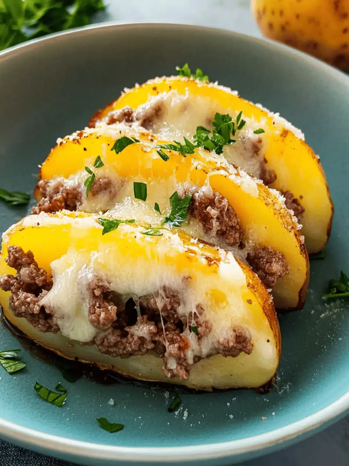 Ground Beef Baked Potatoes