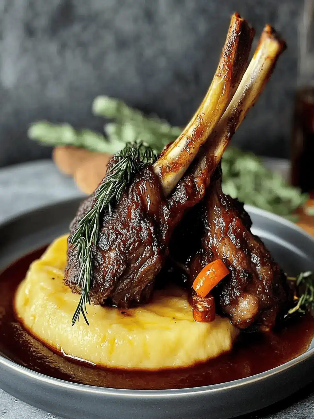 Lamb Shanks with Red Wine Sauce