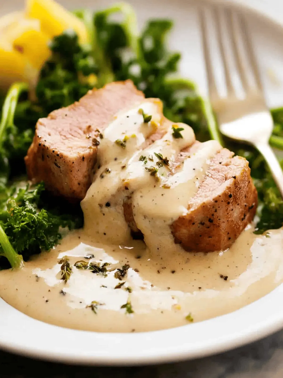 Pork Tenderloin with Creamy Mustard Sauce