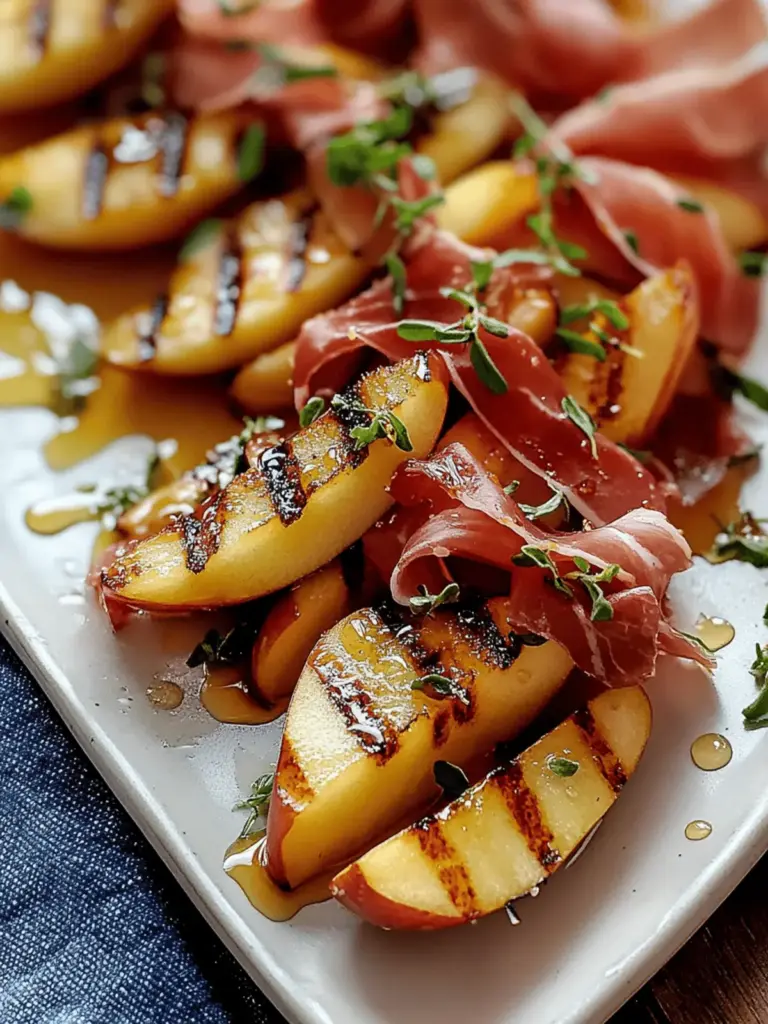 Grilled Apples with Prosciutto and Honey