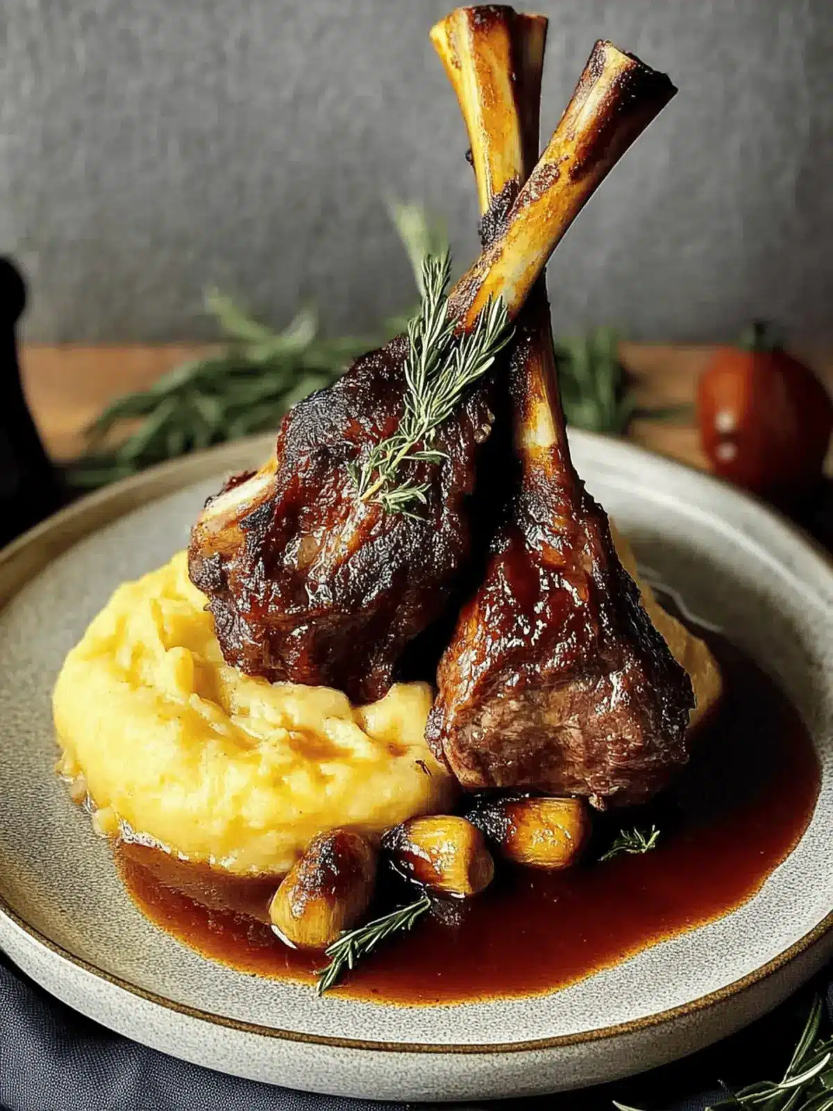 Lamb Shanks with Red Wine Sauce