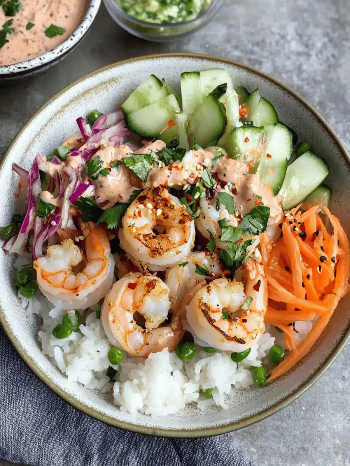 Shrimp Rice Bowls with Spicy Mayo
