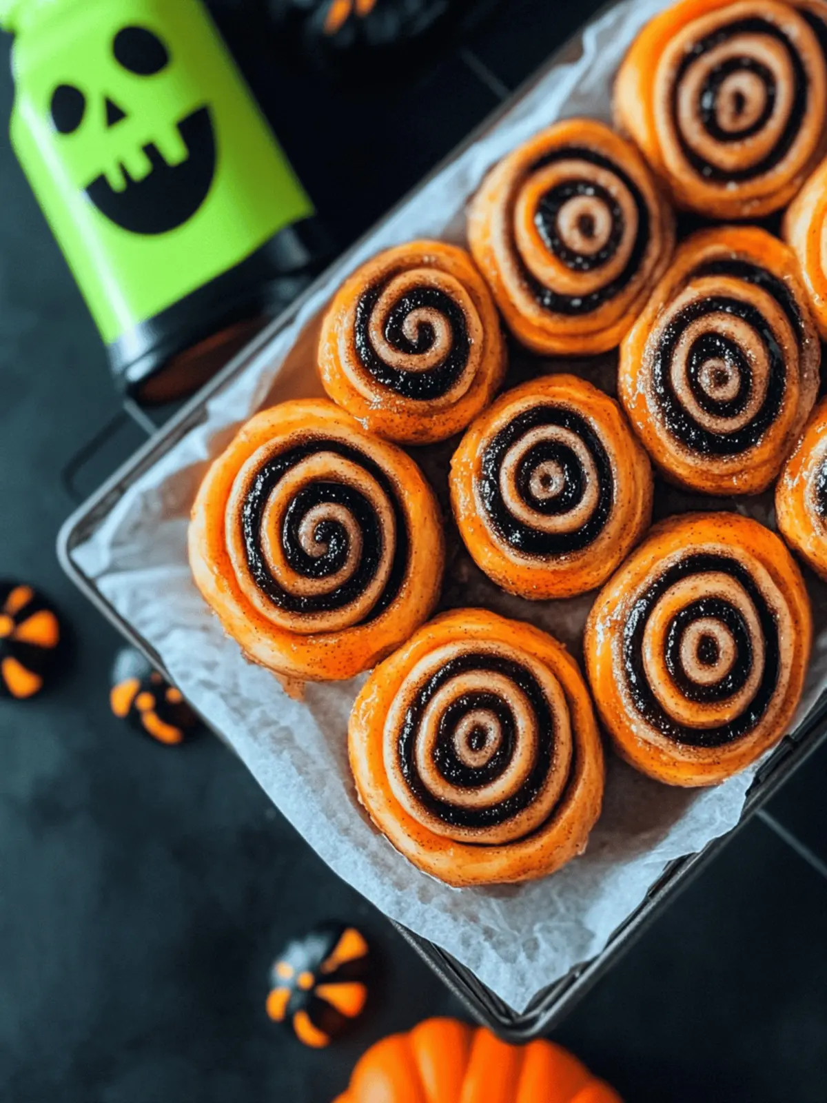 Spooky Cinnamon Rolls