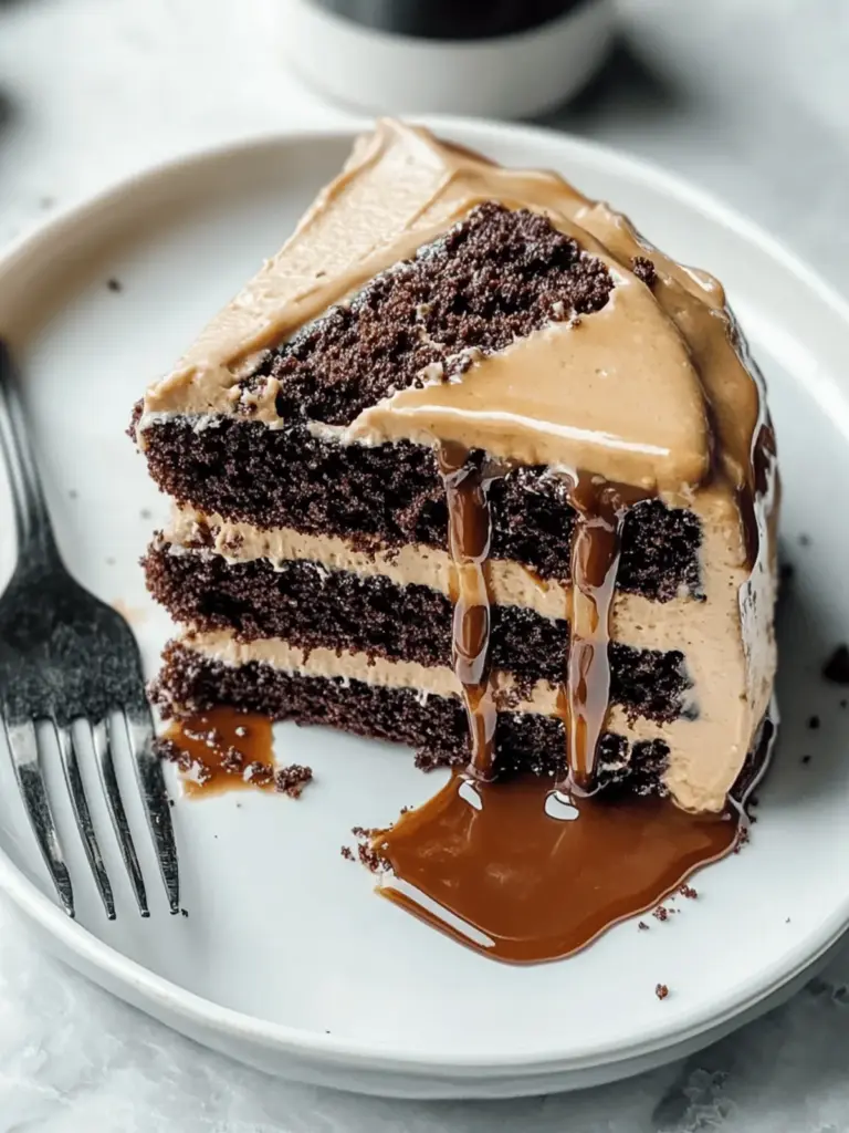 Salted Caramel Chocolate Espresso Cake
