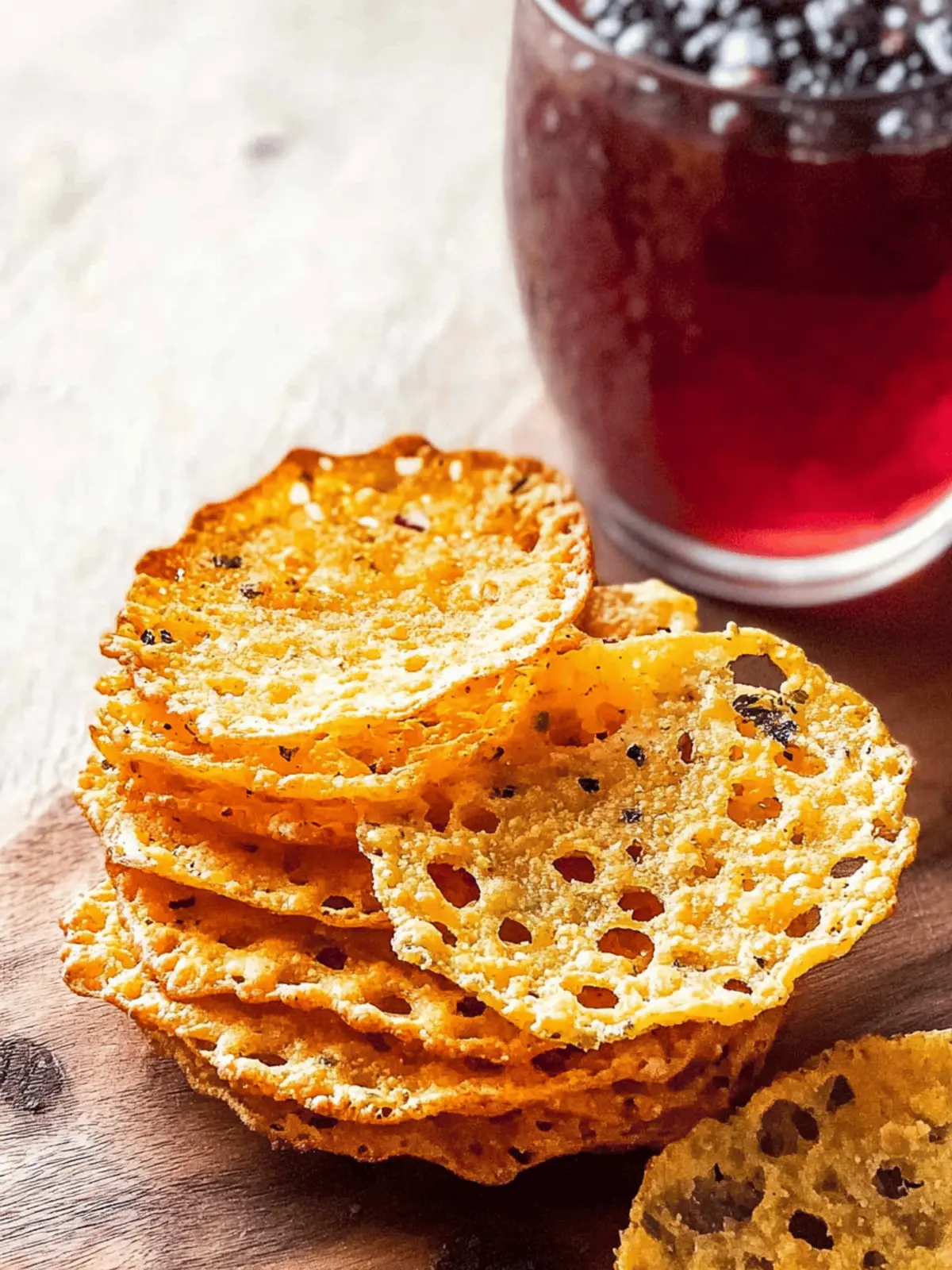 Golden Cheddar Cheese Crisps