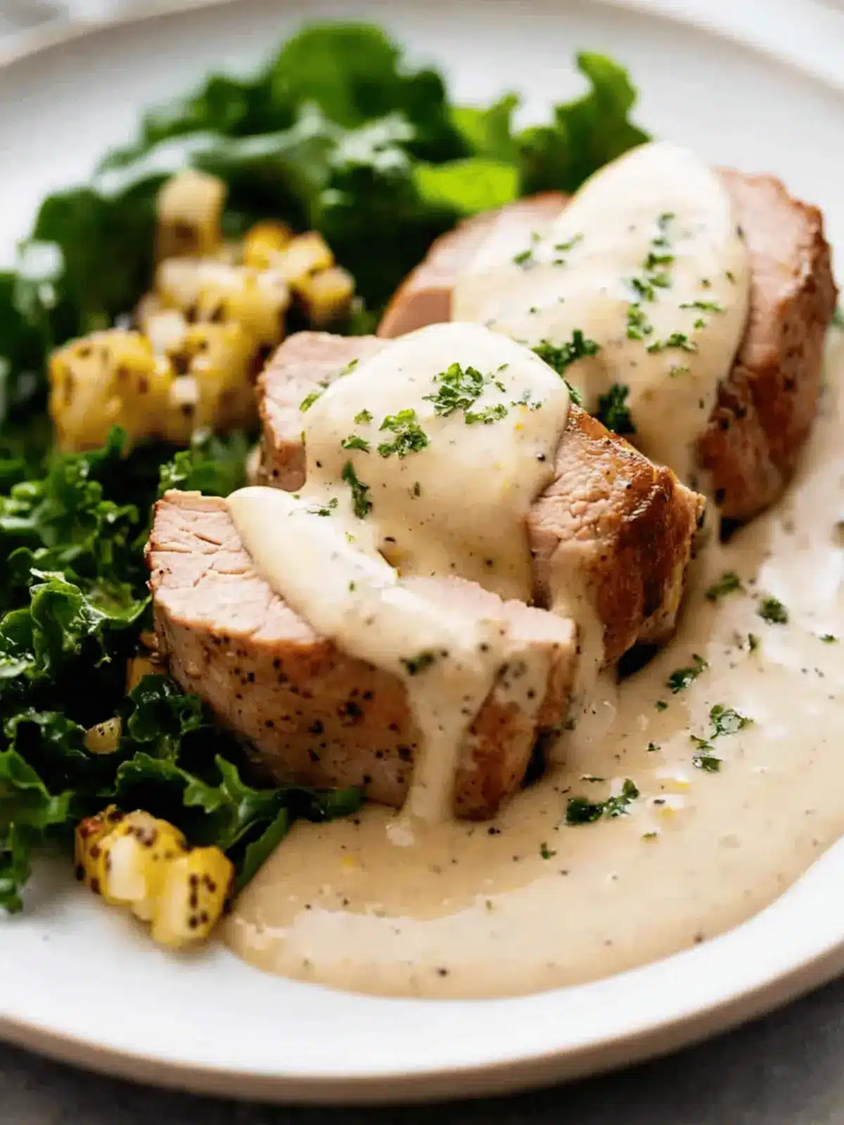 Pork Tenderloin with Creamy Mustard Sauce