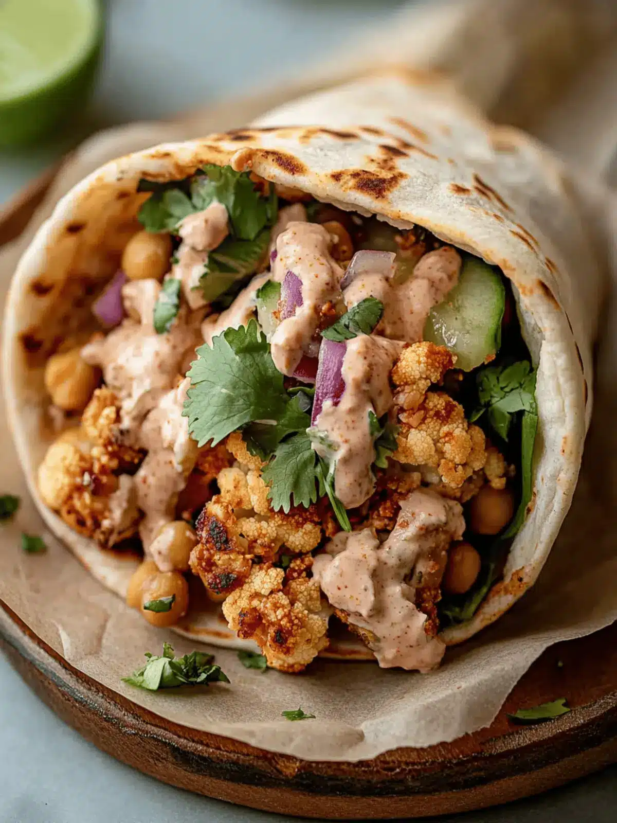 Chili Lime Chickpea Cauliflower Wrap: A Zesty Vegan Fiesta 4 Chili Lime Chickpea Cauliflower Wrap