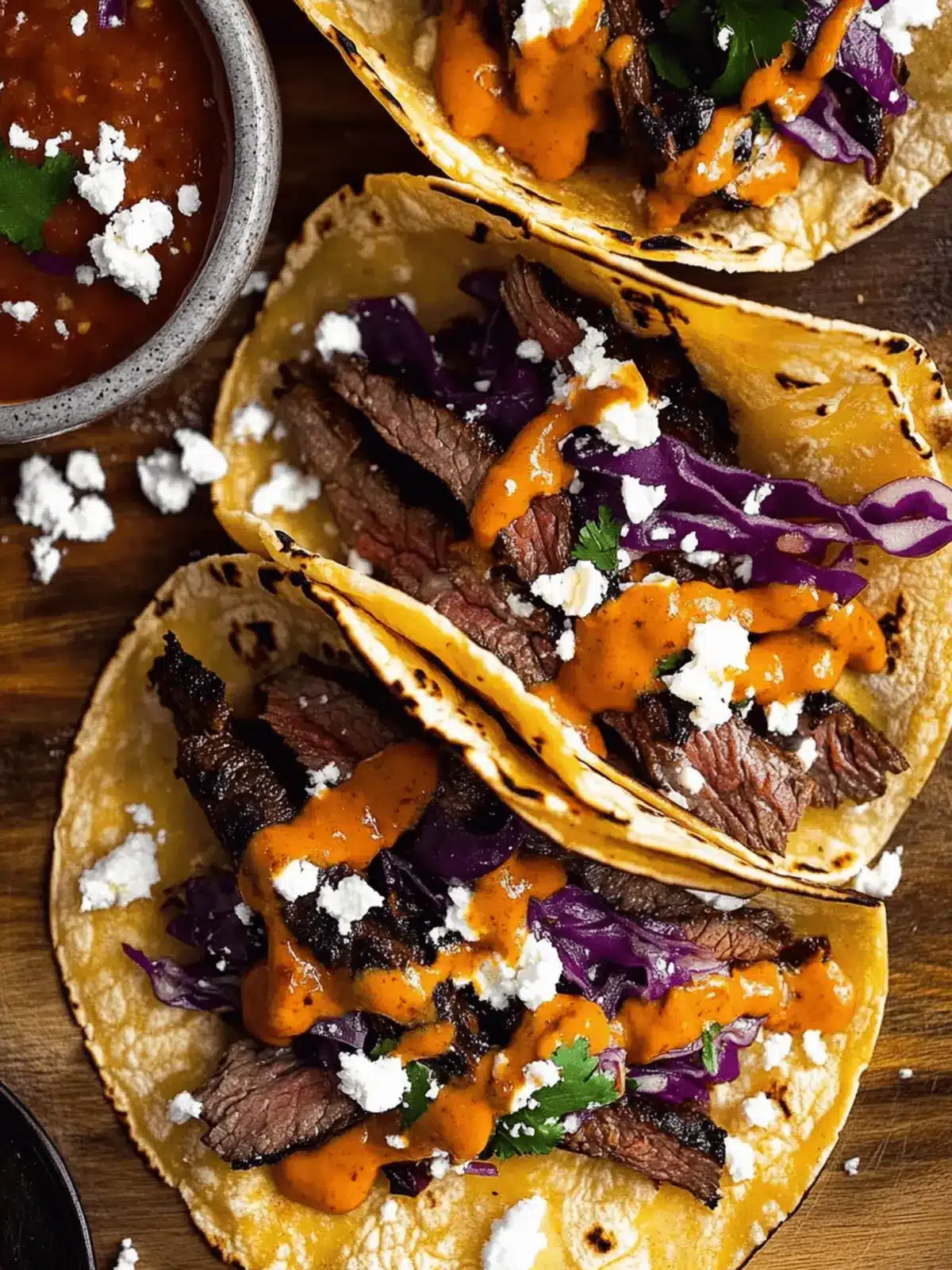 Steak Tacos with Smoky Chipotle Sauce & Crunchy Slaw Delight 5 Steak Tacos with Chipotle Sauce & Roasted Cabbage Slaw