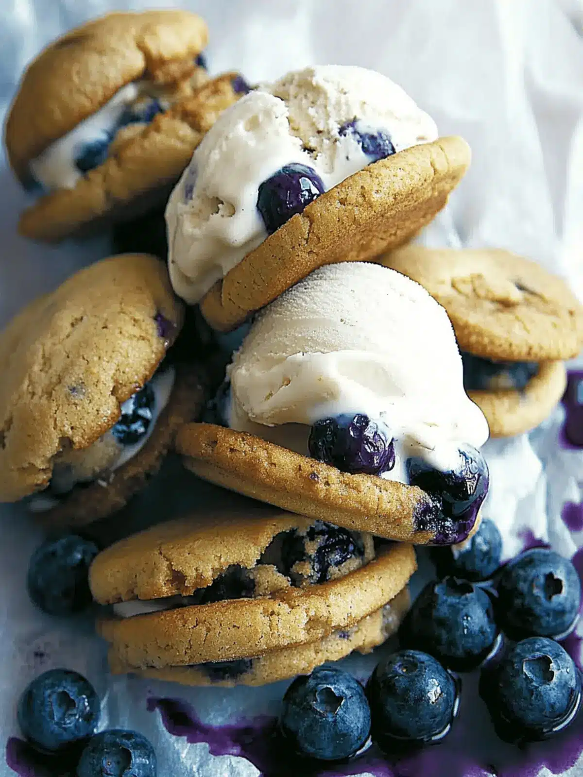 Blueberry & Honey Cornbread Cookie Ice Cream Sandwiches Joy 2 Blueberry & Honey Cornbread Cookie Ice Cream Sandwiches