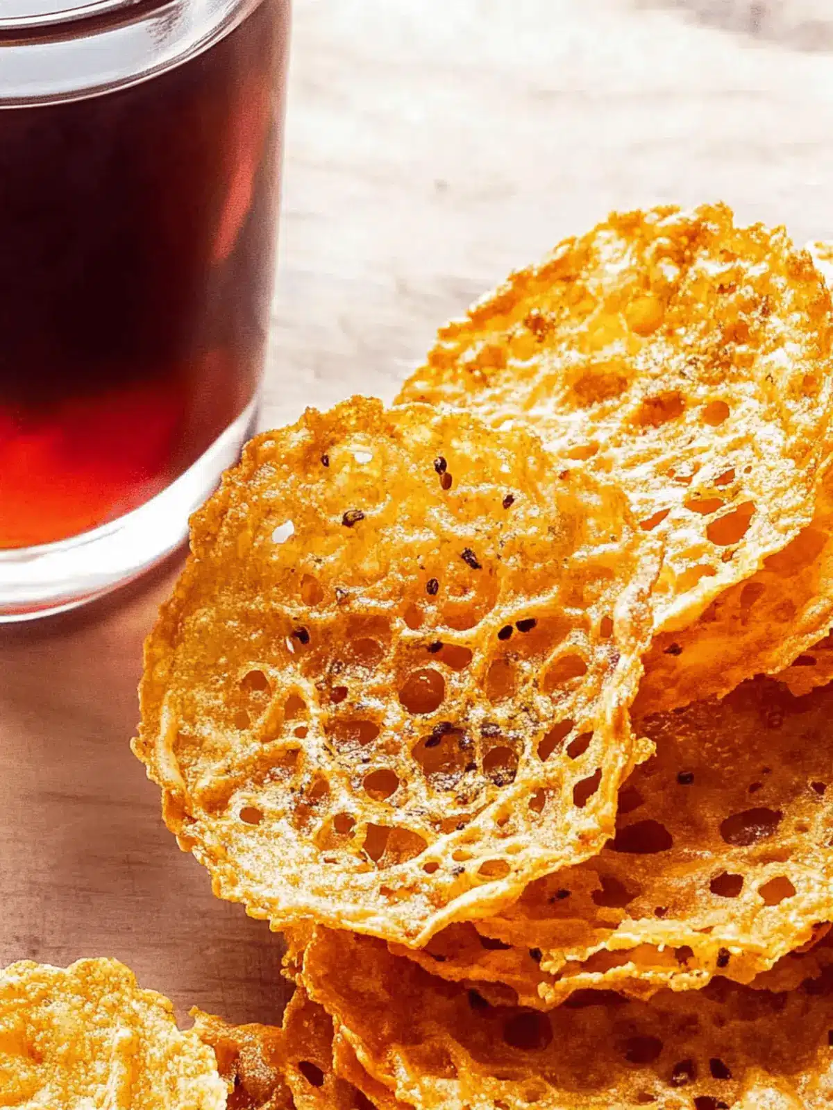 Golden Cheddar Cheese Crisps