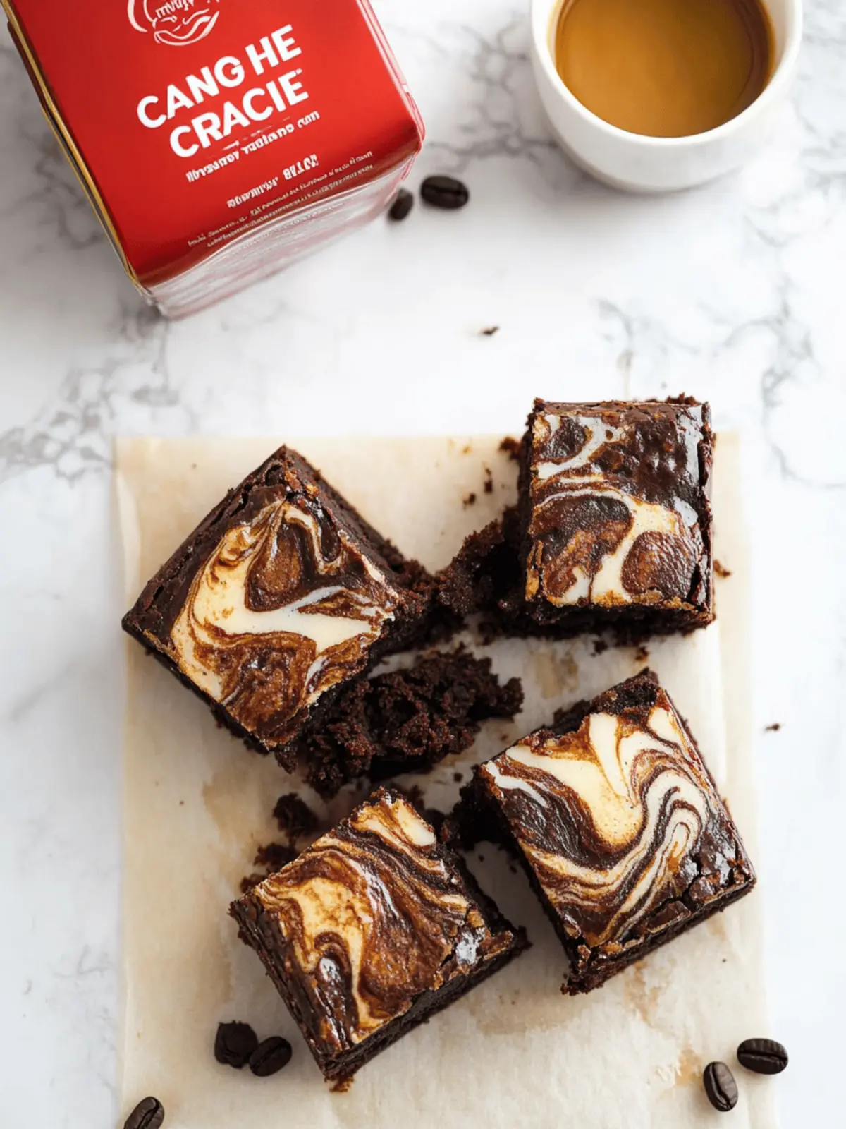 Indulge in Vietnamese Coffee Brownies with a Creamy Swirl 5 Vietnamese Coffee Brownies with a Condensed Milk Swirl