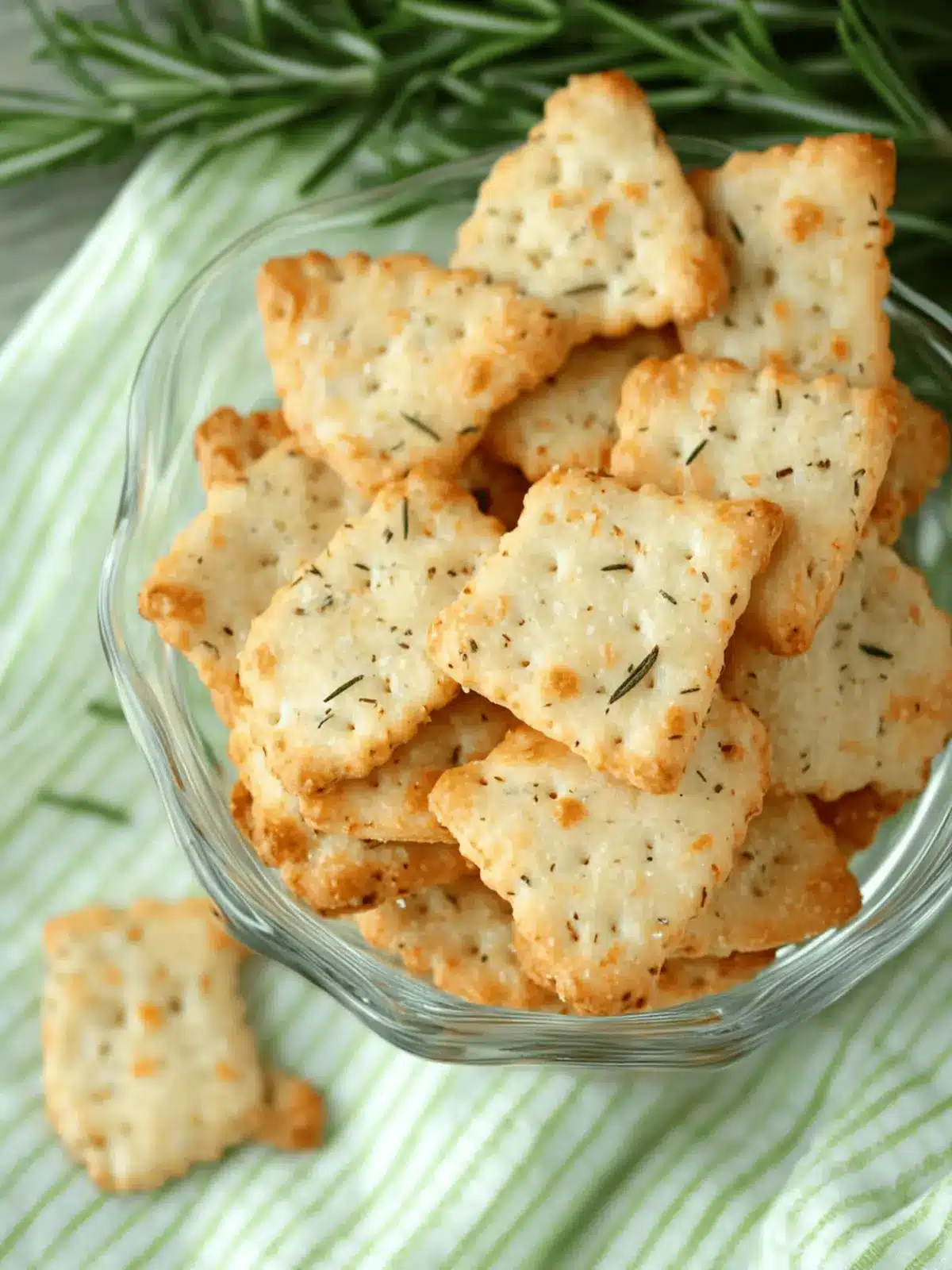 Parmesan Rosemary Crackers
