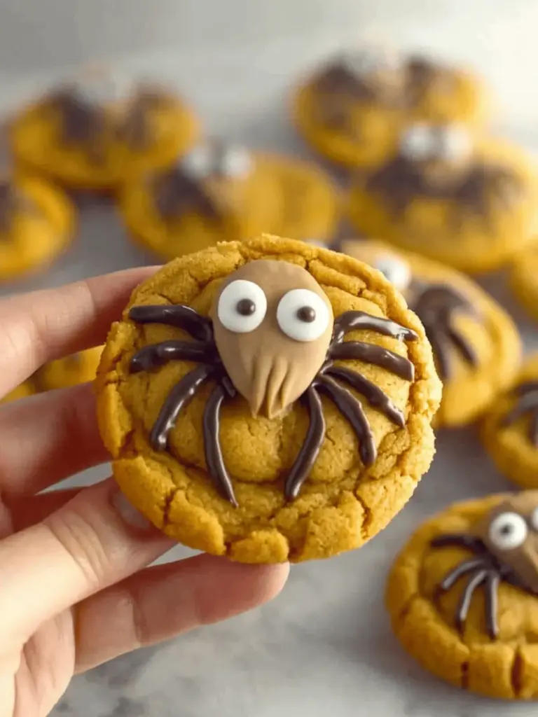 Peanut Butter Spider Halloween Cookies