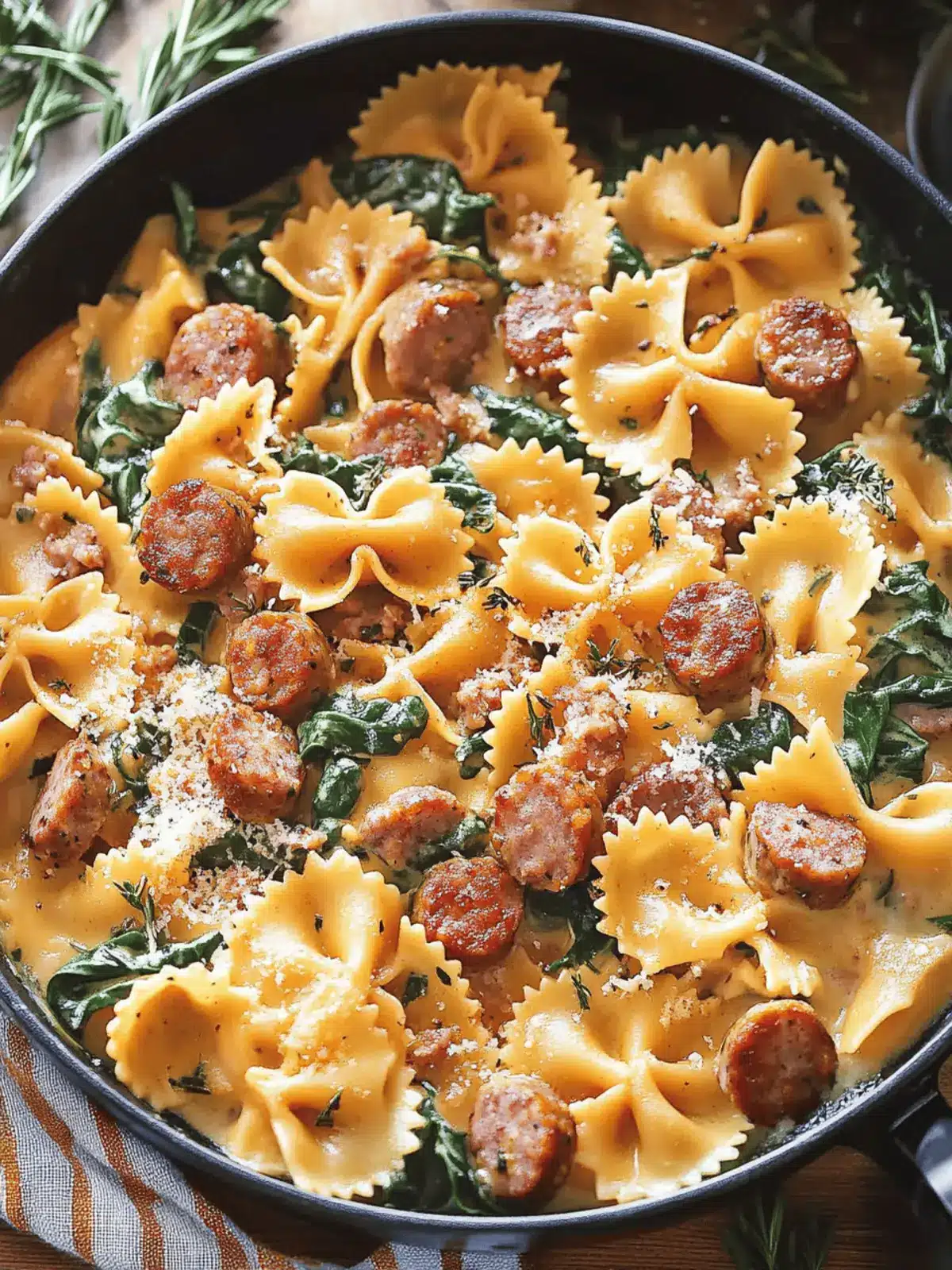 Irresistible Creamy Acorn Squash Pasta with Sausage and Spinach 3 Creamy Acorn Squash Pasta with Sausage and Spinach