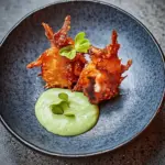 Kimchi Fritters With Sprunion Top Mayo